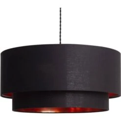 Lampada A Sospensione In Tessuto Reflect Duo Nero500 Mm 10 Lampada A Sospensione In Tessuto Reflect Duo Nero500 Mm -Negozio al dettaglio Paulmann 20806475 4