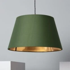 Lampada A Sospensione Tessuto Baharia Verde Camo