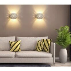 Applique Lampada Interno Gesso Bianco Forato Doppio Fascio Luce DR GS-5018 8 Applique Lampada Interno Gesso Bianco Forato Doppio Fascio Luce DR GS-5018 -Negozio al dettaglio Paulmann 23135439 2