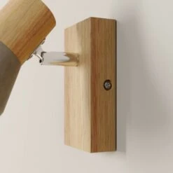 Lindby Faretto Filiz Di Legno E Cemento, 1 Luce -Negozio al dettaglio Paulmann 23346966 5