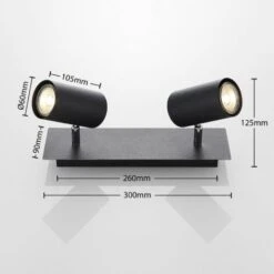 Lindby Joffrey Faretto Da Soffitto 2 Luci, Nero -Negozio al dettaglio Paulmann 23347050 4