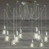Lampadario Industriale Sospeso Vintage Soffitto Forma Ragno Pendenti E27 Bianco