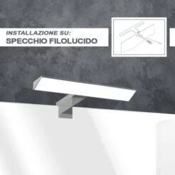 Lampada LED Universale Triangolare Per Specchio Da 30 Cm Cromo -Negozio al dettaglio Paulmann 23672826 4