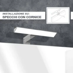 Lampada LED Universale Triangolare Per Specchio Da 30 Cm Cromo -Negozio al dettaglio Paulmann 23672826 5