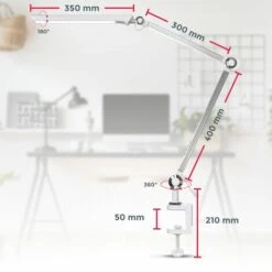 B.K.Licht Luce A Morsetto LED I Luce A Morsetto I Orientabile I Temperatura Di Colore Regolabile CCT I Regolabile In Continuo I 9W I Lampada Da Tavolo I Larghezza Di Morsetto Fino A 50mm I Bianco -Negozio al dettaglio Paulmann 25126610 5
