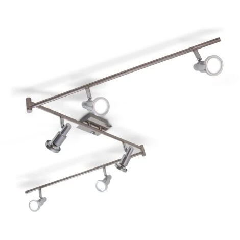 Plafoniera LED Con Faretti Orientabili, Include 6 Lampadine GU10 Da 5W 400Lm, Luce Calda 3000K Lampadario Moderno In Metallo, Lampada Da Soffitto Per Cucina O Camera Da Letto 230V IP20 5 Plafoniera LED Con Faretti Orientabili, Include 6 Lampadine GU10 Da 5W 400Lm, Luce Calda 3000K Lampadario Moderno In Metallo, Lampada Da Soffitto Per Cucina O Camera Da Letto 230V IP20 - immagine 3