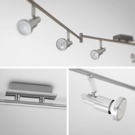 Plafoniera LED Con Faretti Orientabili, Include 6 Lampadine GU10 Da 5W 400Lm, Luce Calda 3000K Lampadario Moderno In Metallo, Lampada Da Soffitto Per Cucina O Camera Da Letto 230V IP20 7 Plafoniera LED Con Faretti Orientabili, Include 6 Lampadine GU10 Da 5W 400Lm, Luce Calda 3000K Lampadario Moderno In Metallo, Lampada Da Soffitto Per Cucina O Camera Da Letto 230V IP20 - immagine 5