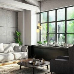 B.K.Licht Lampadario Vintage, Adatto Per 3 Lampadine E27 Non Incluse, Altezza Totale 1.2 M, Lampada A Sospensione Per Sala Da Pranzo O Cucina, Lampada Da Soffitto, Luci A Diverse Altezze, Nero Opaco -Negozio al dettaglio Paulmann 26555924 3