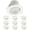 Set Di 10 Faretti Da Incasso A LED Orientabili Valence 8W Equ. 75W Température De Couleur: Bianco Caldo 3000K 2 Set Di 10 Faretti Da Incasso A LED Orientabili Valence 8W Equ. 75W Température De Couleur: Bianco Caldo 3000K -Negozio al dettaglio Paulmann 26694699 1