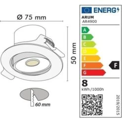 Set Di 10 Faretti Da Incasso A LED Orientabili Valence 8W Equ. 75W Température De Couleur: Bianco Caldo 3000K 11 Set Di 10 Faretti Da Incasso A LED Orientabili Valence 8W Equ. 75W Température De Couleur: Bianco Caldo 3000K -Negozio al dettaglio Paulmann 26694699 5