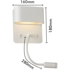 SORYA HOTEL Lampada Da Parete A LED 8W Bianca Con Luce Di Lettura Température De Couleur: Bianco Caldo 2700K -Negozio al dettaglio Paulmann 26695117 4