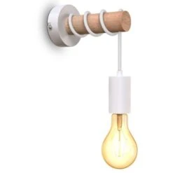 B.K.Licht I Lampada Da Parete I 1 Lampada Da Parete Vintage A Fiamma I Industrial Design I Lampada Retrò I Acciaio I Legno I Tondo I E27 I Senza Lampadina -Negozio al dettaglio Paulmann 26867042 4
