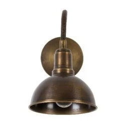 Lampada A Parete Joker - Applique - Da Soggiorno, Camera - Rame In Metallo, 16 X 44 X 16 Cm, 1 X E27, Max 100W