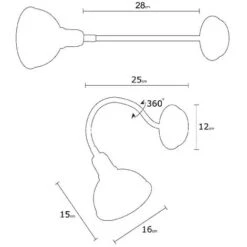 Lampada A Parete Joker - Applique - Da Soggiorno, Camera - Rame In Metallo, 16 X 44 X 16 Cm, 1 X E27, Max 100W -Negozio al dettaglio Paulmann 27357313 3