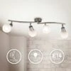 B.K.Licht Lampada Da Soffitto Orientabile A LED Con Paralume In Vetro I Colore Bianco Caldo I 4x 5W I 3.000 K I E14 I 4x 470lm I A 4 Fiamme -Negozio al dettaglio Paulmann 28417243 1
