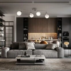 B.K.Licht Lampada Da Soffitto Orientabile A LED Con Paralume In Vetro I Colore Bianco Caldo I 4x 5W I 3.000 K I E14 I 4x 470lm I A 4 Fiamme 9 B.K.Licht Lampada Da Soffitto Orientabile A LED Con Paralume In Vetro I Colore Bianco Caldo I 4x 5W I 3.000 K I E14 I 4x 470lm I A 4 Fiamme -Negozio al dettaglio Paulmann 28417243 3