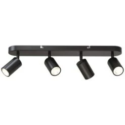 B.K.Licht I Lampada Spot A 4 Fiamme I Orientabile I Girevole I Girevole I GU10 I Nero-opaca I Senza Lampadina -Negozio al dettaglio Paulmann 28497414 4