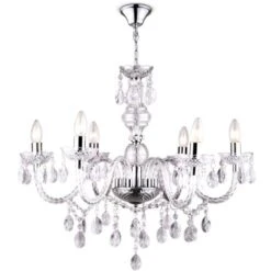 Lampadario A Soffitto Lampada A Sospensione Pendolo In Cristallo Lustri Trasparente Illuminazione Soggiorno Globo 63116-6