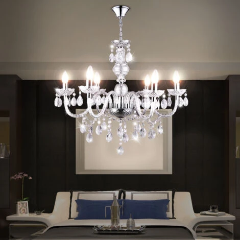 Lampadario A Soffitto Lampada A Sospensione Pendolo In Cristallo Lustri Trasparente Illuminazione Soggiorno Globo 63116-6 7 Lampadario A Soffitto Lampada A Sospensione Pendolo In Cristallo Lustri Trasparente Illuminazione Soggiorno Globo 63116-6 - immagine 5