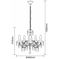 Lampadario Nero Lustro Lampada A Sospensione Sala Da Pranzo Illuminazione Soffitto Pendolo Apparecchio Globo 63110-5 -Negozio al dettaglio Paulmann 28661145 5