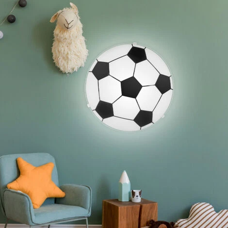 Plafoniera Da Calcio Per Cameretta Dei Bambini, Lampada Da Parete In Vetro Satinato In Un Set Di Lampadine A LED 7 Plafoniera Da Calcio Per Cameretta Dei Bambini, Lampada Da Parete In Vetro Satinato In Un Set Di Lampadine A LED - immagine 5