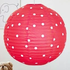 Lampada A Sospensione A Soffitto Di Design, Lampada A Sospensione A Sfera Per L'illuminazione Della Camera Dei Bambini Punteggiata Di Bianco Rosso -Negozio al dettaglio Paulmann 28663963 3