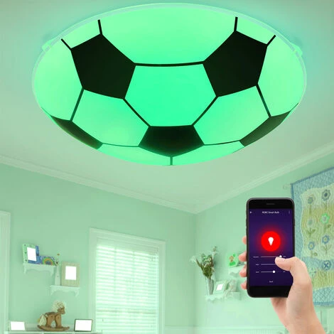 Lampada Da Soffitto Per Bambini Smart Home DIMMABLE Football Glass Light Alexa Google In Un Set Che Include Lampadine LED RGB 3 Lampada Da Soffitto Per Bambini Smart Home DIMMABLE Football Glass Light Alexa Google In Un Set Che Include Lampadine LED RGB