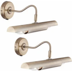 Set Di 2 LED 6 Watt Staffa Da Parete Per Lampada Da Parete In Stile Country In Ottone Antico