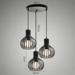 Lampadari A Sospensione Retrò Lampadario Creativo Regolabile In Altezza 3 Luci Plafoniere Industriale Antica Presa E27 Nero -Negozio al dettaglio Paulmann 28894022 5