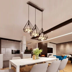 Lampadario-Luce Pendente Vintage 3 Portalampada Lampadari A Sospensione Paralume In Metallo In Ferro Retrò E27 25CM Nero -Negozio al dettaglio Paulmann 28894814 3