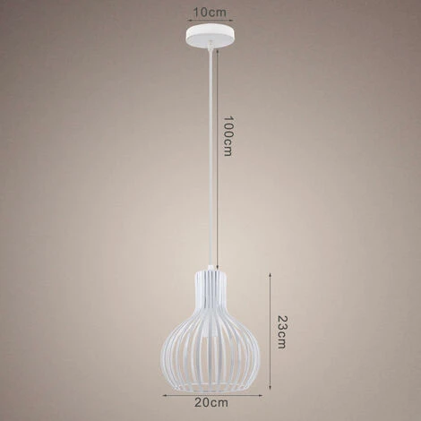 Lampadari A Sospensione Industriale Bianca Luce Sospesa Vintage Luce Pendente Retrò Lampadario Antico Per Soggiorno Camera Da Letto Del Caffè E27 7 Lampadari A Sospensione Industriale Bianca Luce Sospesa Vintage Luce Pendente Retrò Lampadario Antico Per Soggiorno Camera Da Letto Del Caffè E27 - immagine 5