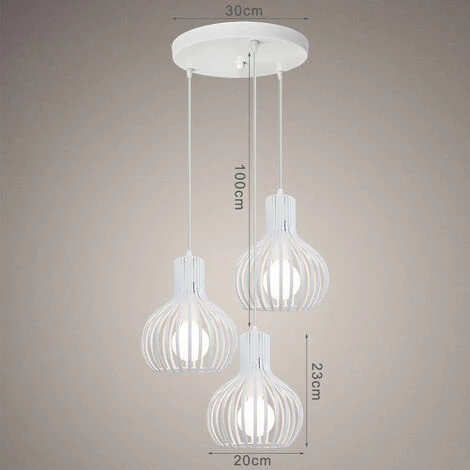 Lampadari A Sospensione Retrò Industriale Presa E27 Lampadario Regolabile In Altezza 3 Luci Bianca Plafoniere Antica Creativo 7 Lampadari A Sospensione Retrò Industriale Presa E27 Lampadario Regolabile In Altezza 3 Luci Bianca Plafoniere Antica Creativo - immagine 5