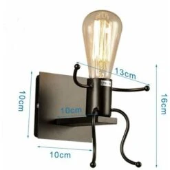 Applique Da Parete Moderna Applique Da Parete Creativa Luce A Muro A Forma Umana Nera -Negozio al dettaglio Paulmann 28957455 5