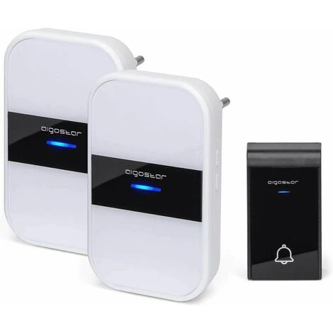 2 CAMPANELLI SENZA FILI WIRELESS DIGITALE IP44 PORTE CASA UFFICIO AIGOSTAR NERO BIANCO 3 2 CAMPANELLI SENZA FILI WIRELESS DIGITALE IP44 PORTE CASA UFFICIO AIGOSTAR NERO BIANCO