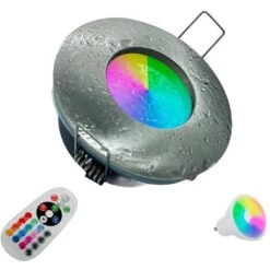 Faretto Impermeabile LED RGB RGBW 5W Cromoterapia Box Doccia Bagno GU10
