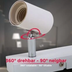 B.K.Licht Lampada Da Soffitto Con 2 Faretti Orientabili, Adatta Per 2 Lampadine E27 Non Incluse Max 60W, Metallo Bianco, Plafoniera Percucina, Lampadario Stile Industriale Contemporaneo Per Camera IP2 11 B.K.Licht Lampada Da Soffitto Con 2 Faretti Orientabili, Adatta Per 2 Lampadine E27 Non Incluse Max 60W, Metallo Bianco, Plafoniera Percucina, Lampadario Stile Industriale Contemporaneo Per Camera IP2 -Negozio al dettaglio Paulmann 29666123 5