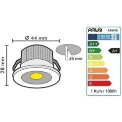 Mini Spot Da Incasso LED 1W IP54 + 3 Bezel Température De Couleur: Bianco Neutro 4000K -Negozio al dettaglio Paulmann 30013814 5