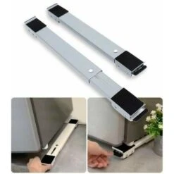 CARRELLO PER MOBILI ELETTRODOMESTICI ESTENSIBILE 45-69 CM ROTELLE RUOTE E FRENO