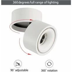 Faretto LED 10W Plafoniera, Angolo Corpo Lampada Regolabile, Faretti, Faretto, Faretto, Faretto Orientabile, Faretto LED, 10x10x10cm (bianco-4000K) [classe Energetica A +] -Negozio al dettaglio Paulmann 30854731 4