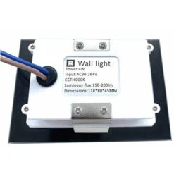 Segnapasso Led 4w Luce Fredda Rettangolo Bianco Vetro Interno Faretto Incasso -Negozio al dettaglio Paulmann 30972978 3