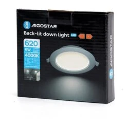 Faretto Led Slim Da Incasso 6W Rotondo Cornice Bianca Apertura 100 Gradi Bianco Neutro 4000K Aigostar -Negozio al dettaglio Paulmann 32027072 3