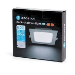 Faretto Led Slim Da Incasso 6W Quadrato Cornice Bianca Apertura 100 Gradi Bianco Freddo 6500K Aigostar -Negozio al dettaglio Paulmann 32027087 3