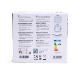 Faretto Led Slim Da Incasso 6W Quadrato Cornice Bianca Apertura 100 Gradi Bianco Caldo 3000K Aigostar -Negozio al dettaglio Paulmann 32027088 4