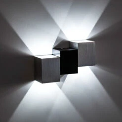 Scaletta A Forma Di Applique Da Parete Moderna Applique Da Parete A Led Semplice Cubo Plafoniere Per Soggiorno Caffè Scale Bianco Caldo