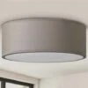 Lampadario Plafoniera In Tessuto 30cm Rotondo 2 Luci E14 Design Moderno Tortora -Negozio al dettaglio Paulmann 32723714 1