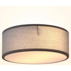 Lampadario Plafoniera In Tessuto 40cm Rotondo 4 Luci E14 Design Moderno Grigio -Negozio al dettaglio Paulmann 32723858 4