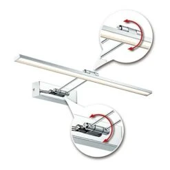 Paulmann 99893 Galeria Lampada A Led Per Illuminazione Di Quadri Beam Sixty, 11 W, Lampada Da Parete Bianca Inclusa Lampadina, Metallo Cromato -Negozio al dettaglio Paulmann 33004742 4