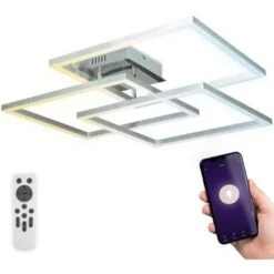B.K.Licht Plafoniera LED Smart WiFi, App E Telecomando, Controllo Vocale, Dimmerabile, CCT Luce Calda, Neutra, Fredda, Colorata RGB, IOS & Android -Negozio al dettaglio Paulmann 33229248 4