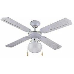 Divina Air Ventilatore Da Soffitto 4 Pale 1 Luce D.105 Cm Bianco DA54012