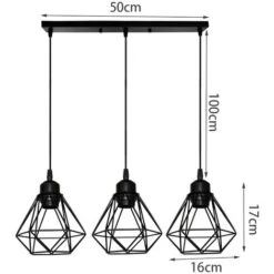 Plafoniera Retrò A 3 Luci In Metallo E27 Lampadari A Sospensione Vintage Luce Pendente Industriale Nera Lampadari A Sospensione Stile Gabbia A -Negozio al dettaglio Paulmann 33902311 5